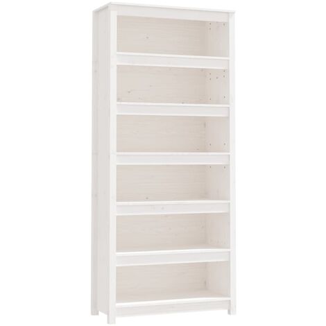 Maison Exclusive - Libreria Grigia 80x35x183 cm in Legno Massello di Pino