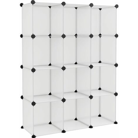 Unico Design Organizzatore Portaoggetti con 12 Cubi Trasparenti in PP  94,5x31,5x124 cm Magnifico it 