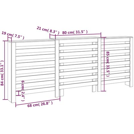 Maison Exclusive - Copertura Termosifone Bianca 79,5x19x84 cm Legno  Massello Pino