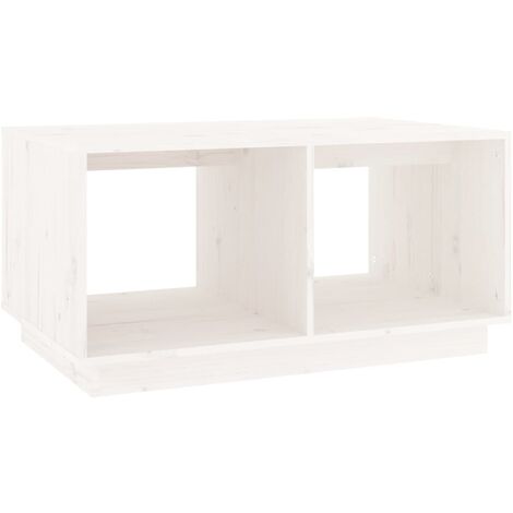 homiuse Tavolino da Salotto Bianco 100x50x35 cm Legno Massello di Pino Tavolino  Da Divano Tavolino Salotto Moderno Comodino Multifunzionale Tavolino  Contenitore Da Salotto Design Classico : .it: Casa e cucina