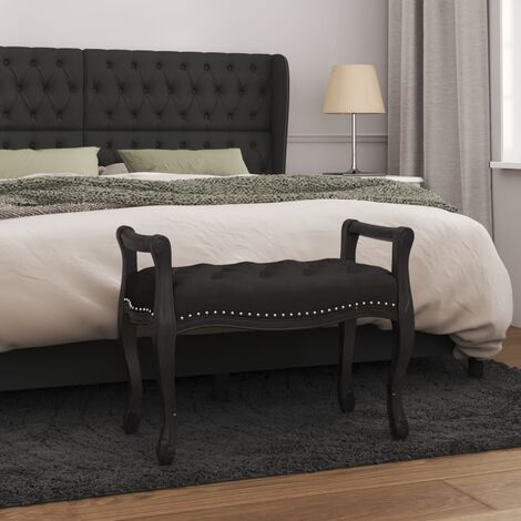 Unico Design Panca Nera 80x45x60 cm in Velluto 80x45x60 cm Magnifico it -  Nero39954