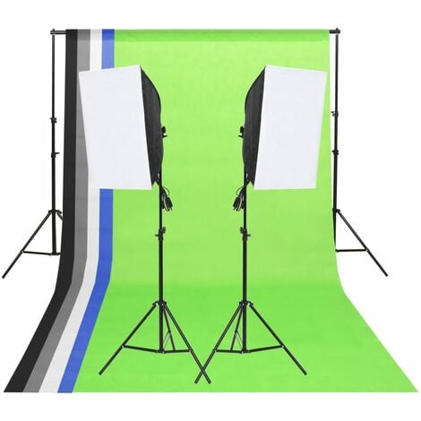 Unico Design Kit di Illuminazione da Studio con Fondali e Softbox 89x28x30  cm Magnifico it - Bianco67048