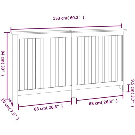 Maison Exclusive - Copertura Termosifone Bianca 108,5x19x84 cm Legno  Massello Pino