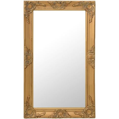 Unico Design Specchio da Parete Stile Barocco 50x80 cm Oro 50x80 cm  Magnifico it - Oro28118