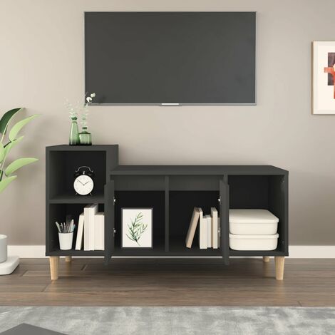 Unico Design Mobile Porta TV Nero 100x35x55 cm in Legno Multistrato  100x35x55 cm Magnifico it - Nero15576