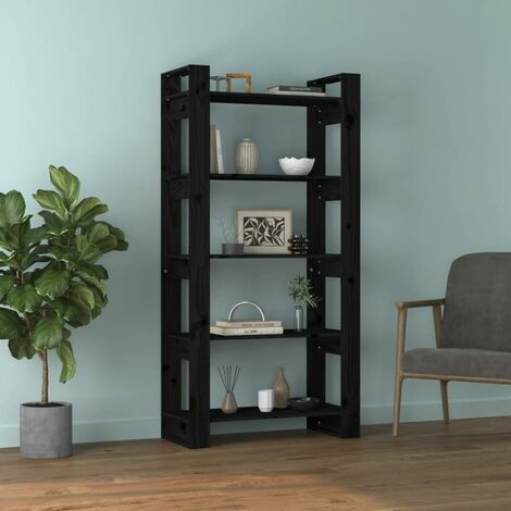 Unico Design Libreria/Divisorio Nero 80x35x160 cm Legno Massello 80x35x160  cm Magnifico it - Nero92232