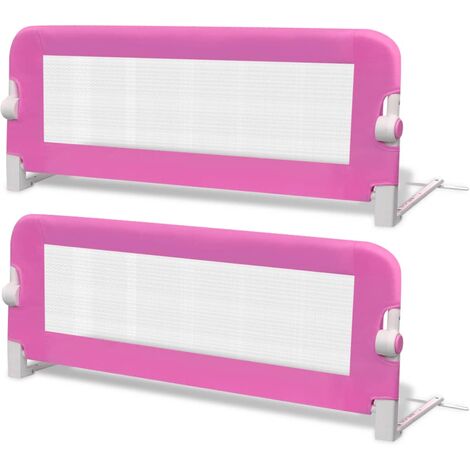 VidaXL Sponda Letto di Sicurezza per Bambini Rosa 160x25 cm in Tessuto