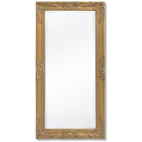 Unico Design Specchio da Parete Stile Barocco 100x50 cm Dorato 100x50 cm  Magnifico it - Oro11252