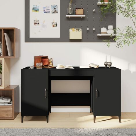 Unico Design Scrivania Nera 140x50x75 cm in Legno Multistrato 140x50x75 cm  Magnifico it - Nero34516