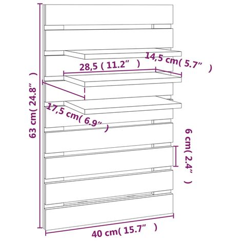 VidaXL Mensole da Letto a Parete 2 pz Miele Legno Massello di Pino