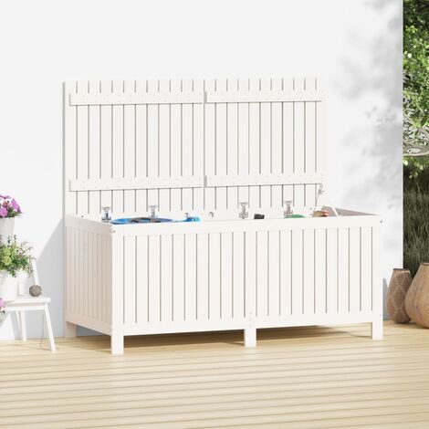 Unico Design Contenitore da Giardino Bianco 147x68x64 cm Legno Massello Pino  147x68x64 cm Magnifico it - Bianco30505