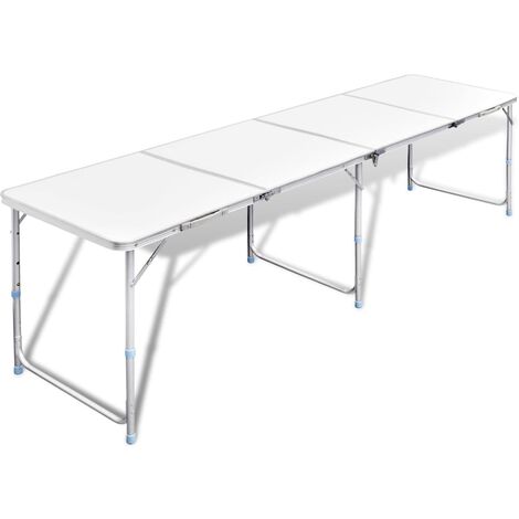 PROFESSIONAL - tavolino da campeggio pieghevole salvaspazio 80x60 Bianco 