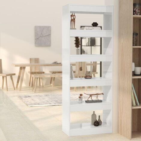 Libreria arredamento 60 cm - metallo bianco - 2 livelli