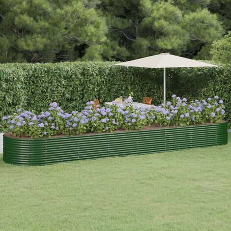 Unico Design Letto Giardino Acciaio Verniciato a Polvere 584x140x68 cm Verde 584x140x68 cm Magnifico it - Verde78727