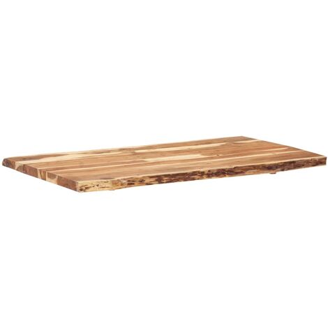 Unico Design Piano del Tavolo in Legno Massello di Acacia 118x(50-60)x3,8 cm