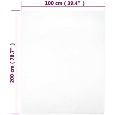 Unico Design Lenzuolo con Angoli Jersey Bianco 100x200 cm Cotone 100x200 cm  Magnifico it - Bianco19667