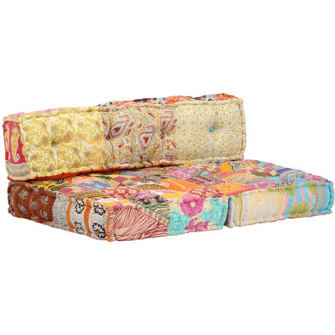 Unico Design Pouf in Tessuto Patchwork 120x80x45 cm Magnifico it -  Multicolore18930