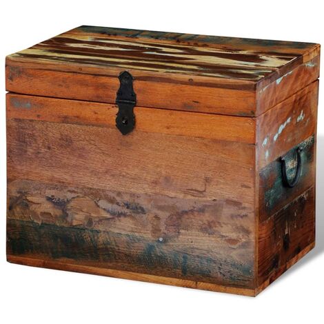 Baule Del Tesoro Vintage In Legno 66x38x40 Cm