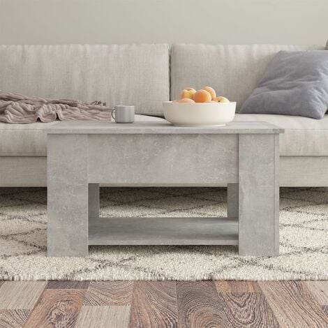 Unico Design Tavolino da Salotto Grigio Cemento 79x49x41cm Legno  Multistrato 79x49x41 cm Magnifico it - Grigio16348