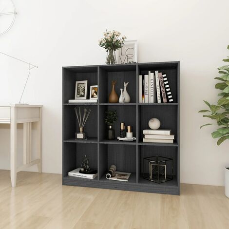 Libreria con Struttura in Legno Acacia Massello Stile Classico