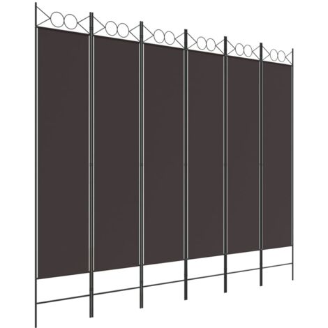 Unico Design divisorio a 6 Pannelli Marrone 240x200 cm in tessuto 240x200 cm Magnifico IT - Marrone71541 - Marrone