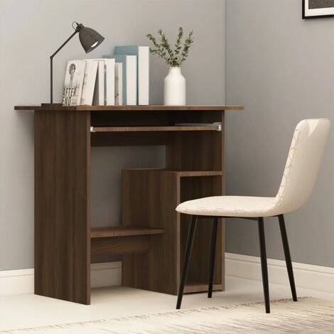 Unico Design Scrivania Rovere Marrone 80x45x74 cm in Legno Multistrato  80x45x74 cm Magnifico it - Marrone84699