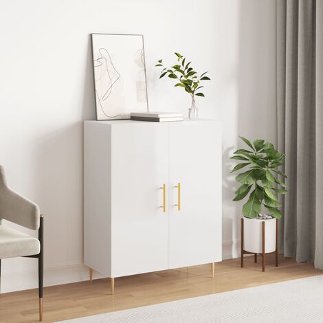 Unico Design Credenza Bianca 70x41x75 cm in Legno Multistrato