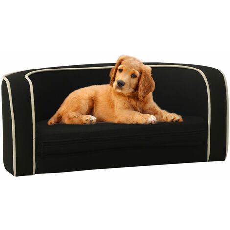 Unico Design Divano Cani Pieghevole Nero 76x71x30 cm Cuscino Lino Lavabile  76x71x30 cm Magnifico it - Nero19697