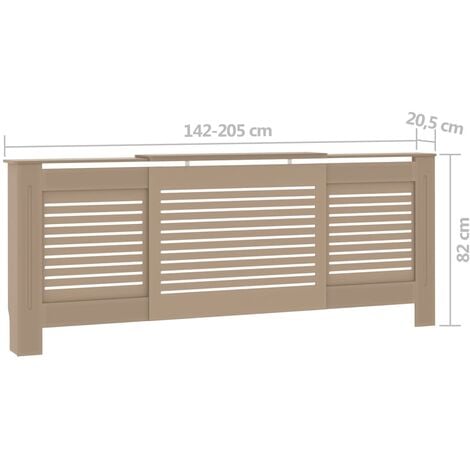 Copricalorifero copertura per radiatore in legno MDF 78 x 19 x 82 cm  antracite