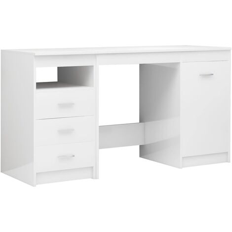 Maison Exclusive - Scrivania Bianco Lucido 80x45x74 cm in Legno