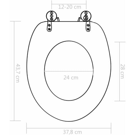 Unico Design Tavoletta WC con Coperchio MDF Design a Bambù 42,5x35,8 cm  Magnifico it 