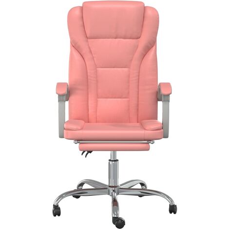 Unico Design Poltrona da Ufficio Reclinabile Rosa in Similpelle  63x56x(112,5-122) cm Magnifico it 