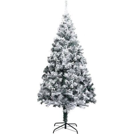 Albero di Natale Slim Gran Paradiso innevato 210cm verde e bianco