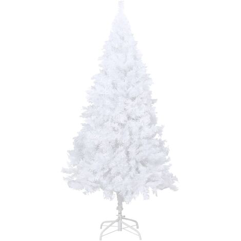 150 x 80 cm Albero di Natale Artificiale con Rami Spessi Bianco 150 cm PVC MAISON