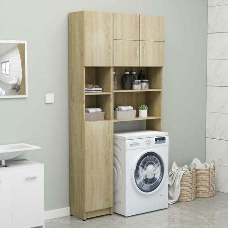 Unico Design Set mobili per Lavatrice Rovere Sonoma in Truciolato 96x25,5x190 cm Magnifico IT - 49507