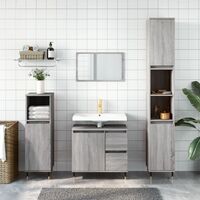 Unico Design Armadietto Bagno Grigio Sonoma 30x30x190cm in Legno  Multistrato 30x30x190 cm Magnifico it - Grigio72447