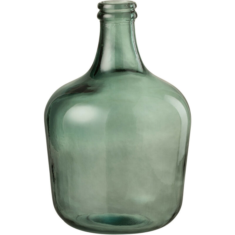 Bouteille decorative verre vert large - J-Line