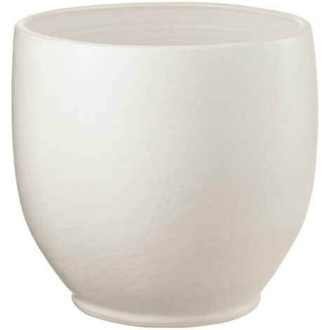 Cache-pot Fleur Ceramique Blanc L J-line