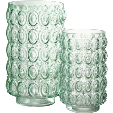 Bouteille decorative verre vert large - J-Line