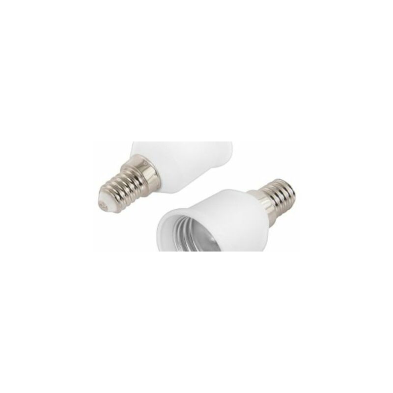 Adattatore convertitore da attacco piccolo E14 a piccolo E27 portalampada  riduttore bianco 220V per lampadina