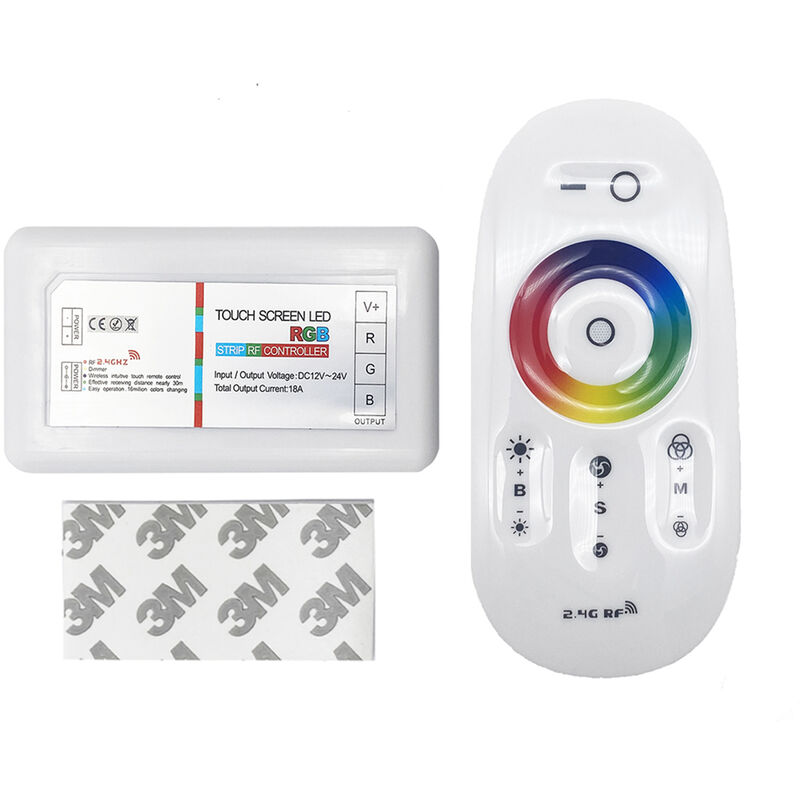 CENTRALINA PER STRISCIA LED RGB 12-24V CON TELECOMANDO TOUCH WIRELESS