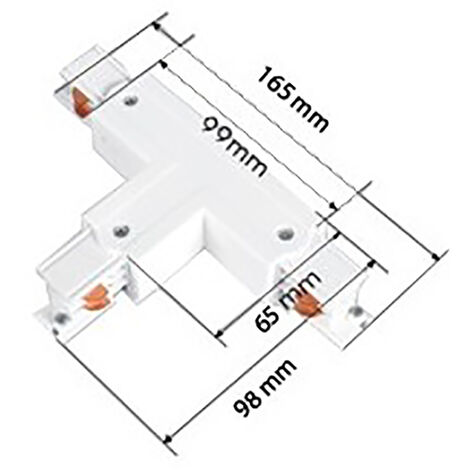 Connettore A Rete Trifase Left Side Bianco - Per Illuminazione A Binario - Policarbonato - Foto 7