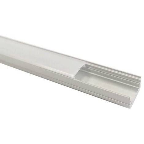 Profilo Alluminio Piatto con inserti 1m per Striscia led BARRA-6-1M