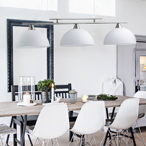 Lampadario a sospensione design da soffitto per salone, cucina 3 coppe in vetro