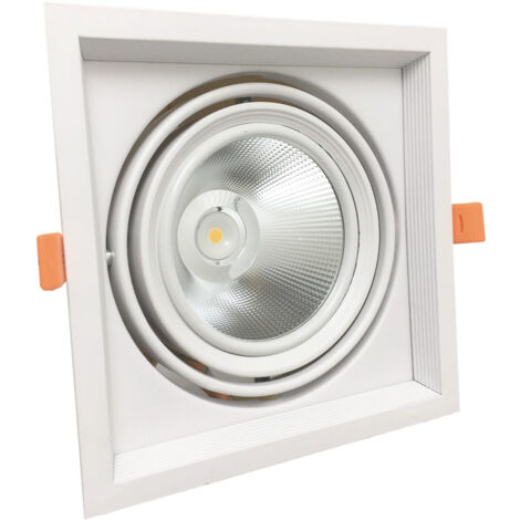 Ghiera portafaretto AR111 orientabile 20w completa di faretto LEDLuce Fredda 6400k (1/5)