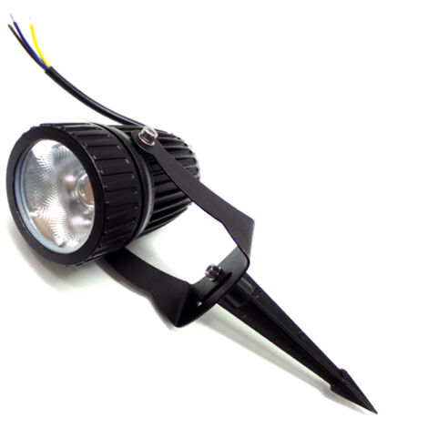Faretto picchetto COB LED 12w illuminazione esterna staffa inclusa FE4-12WLuce Neutra Naturale 4200k