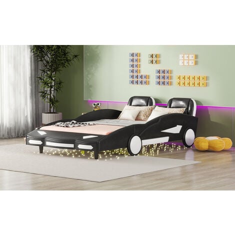Autobett 90 x 200 cm Kinderbett mit Hydraulisch Stauraum und