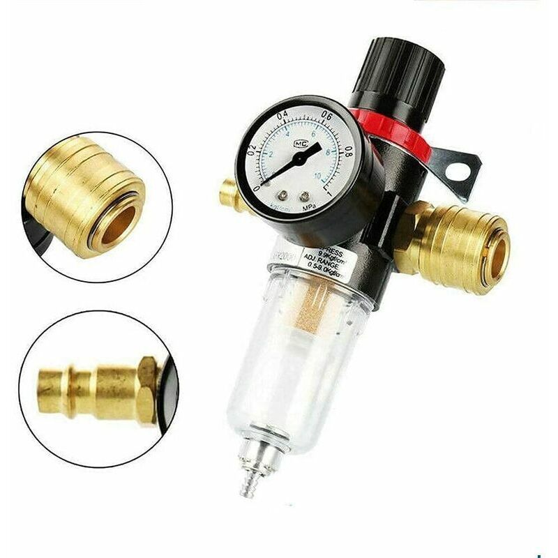Filtre Déshuileur Et Séparateur D'eau 1/4" BSP - Pour Air Comprimé - Pression 1-7 Bar (15-100 PSI)