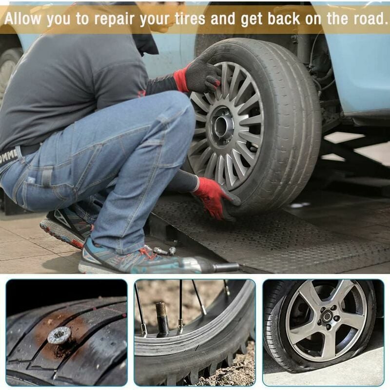Colle de réparation de crevaison de pneu en caoutchouc forte pour véhicule  auto