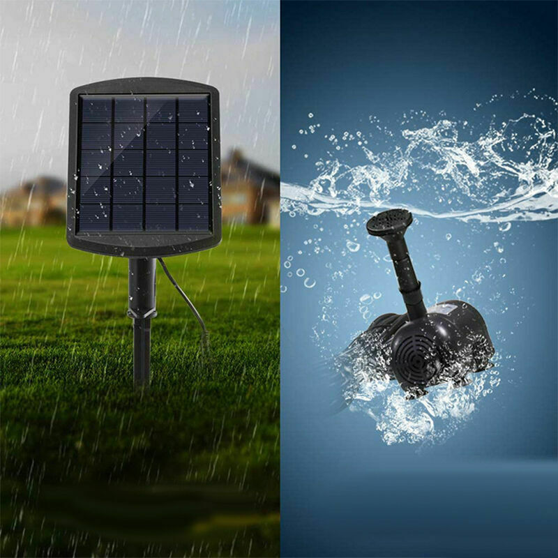 Pompe à Eau Solaire Decdeal 9V 1.8W - Débit 200L/H, Hauteur Max 60cm | Fontaines, Bassins, Jardins